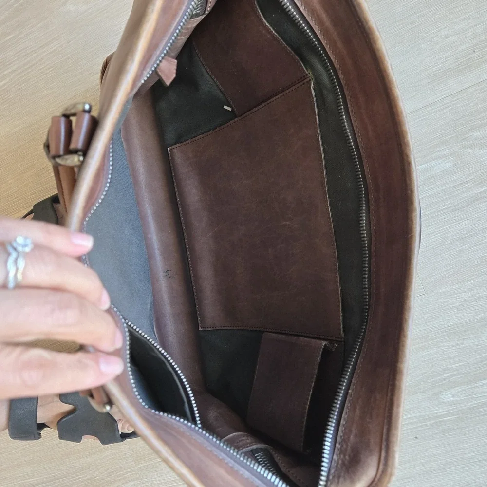 Berluti Paris Brown‎ Leather Academia Briefcase